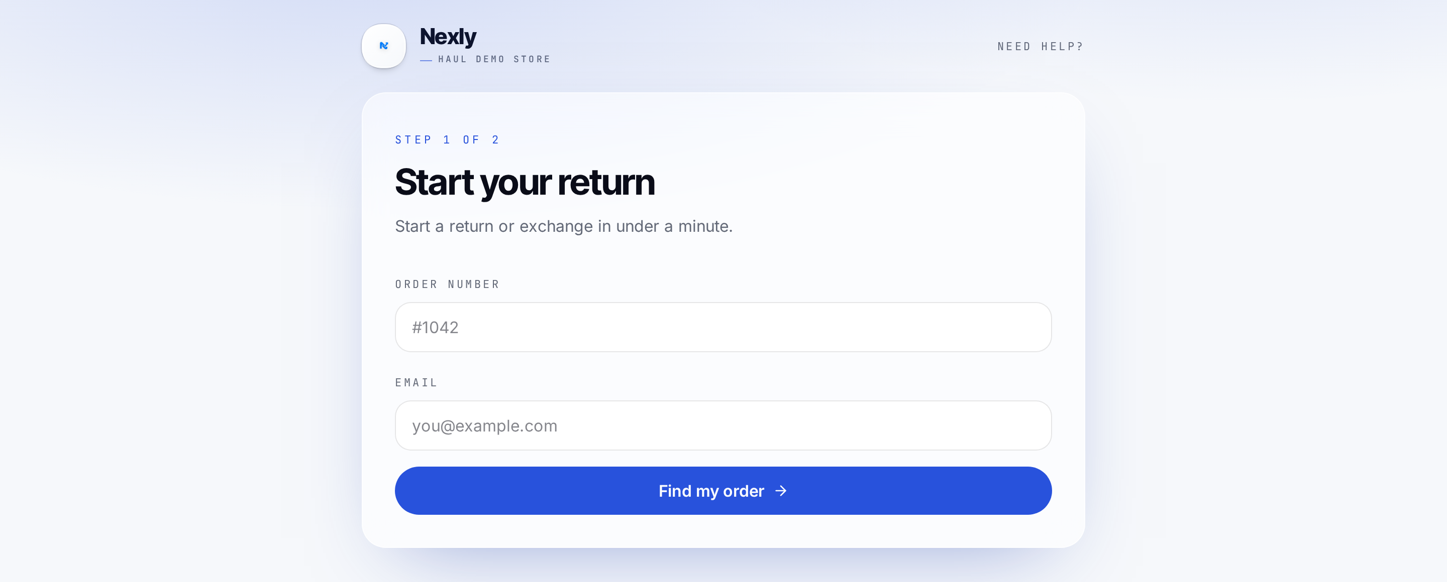 Customer portal — order lookup and instant labels